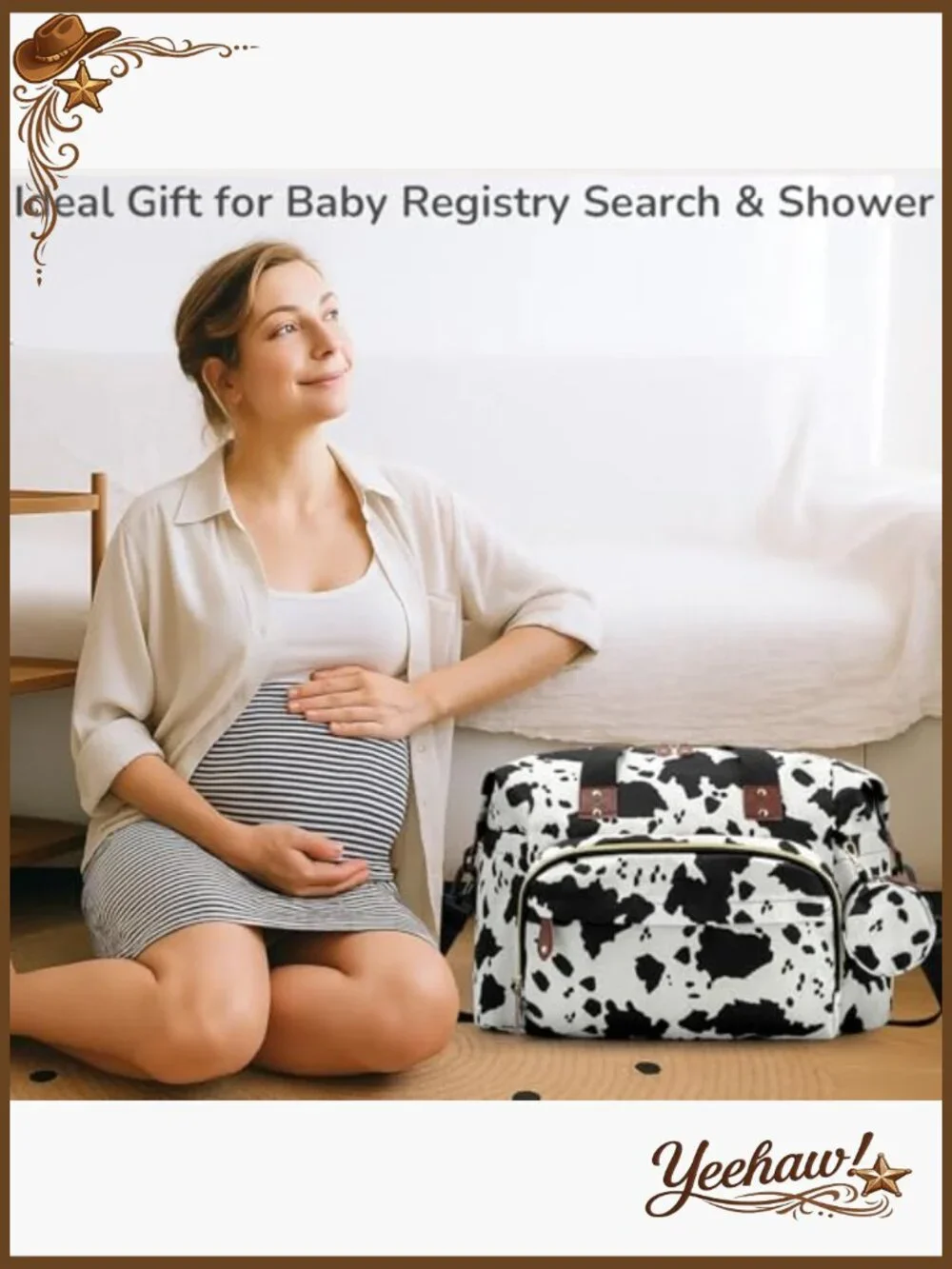 Large Diaper Bag Tote with 10 Pockets, Travel Baby Bag, Waterproof Polyester,
